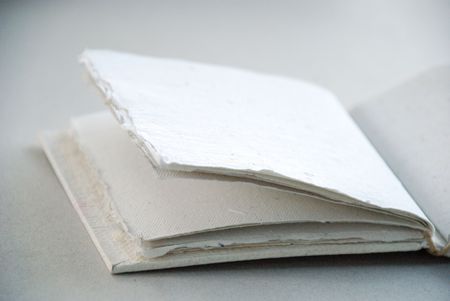White opened eco book 