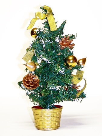 Christmas tree on whiteの写真素材