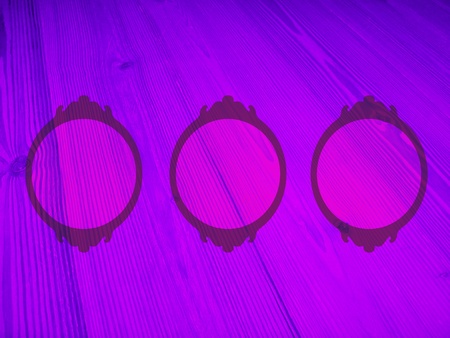 Ethereal magical violet circular frames