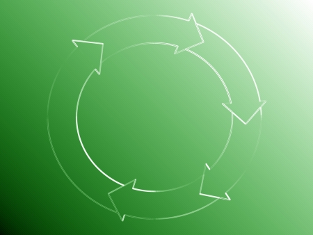 Recycle, rhythm, flows, green, circle, arrows, scheme, abstract, backgroundの写真素材