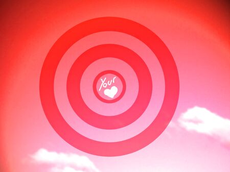 The Valentines target is your heart の写真素材