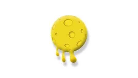 Melting cheese ball illustration isolated on whiteの写真素材