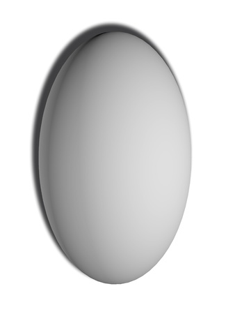Grey egg vertical oval web button isolated on whiteの写真素材