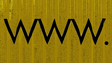 www  symbols in black over ochre background