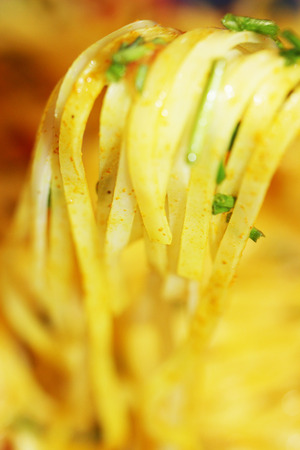 Spaghetti close up temptationの写真素材