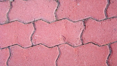 Zig zag tiles pink mosaic floor backgroundの写真素材