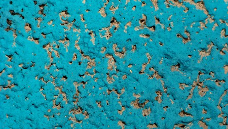 Turquoise blue wall textured backgroundの写真素材