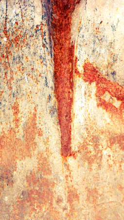 Rusty iron shovel close up background texture