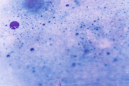 Blue foam texture close up from top view backgroundの写真素材