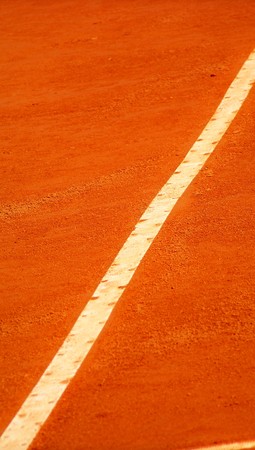 Tennis court line in orange abstract backgroundの写真素材