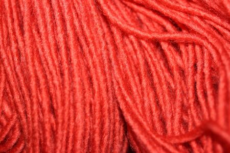 Orange wool close up abstract backgroundの写真素材