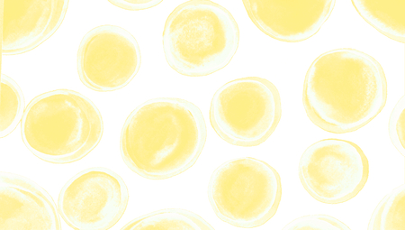 Circles drawing irregular pattern on white backgroundの写真素材