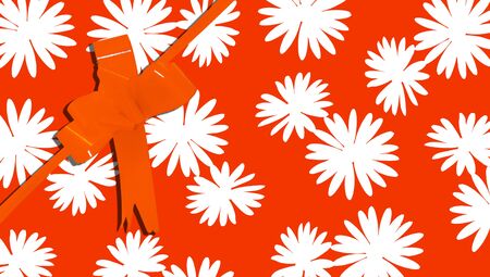 Orange gift abstract backgroundの写真素材