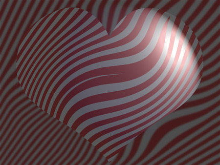 Dark striped heart backgroundの写真素材