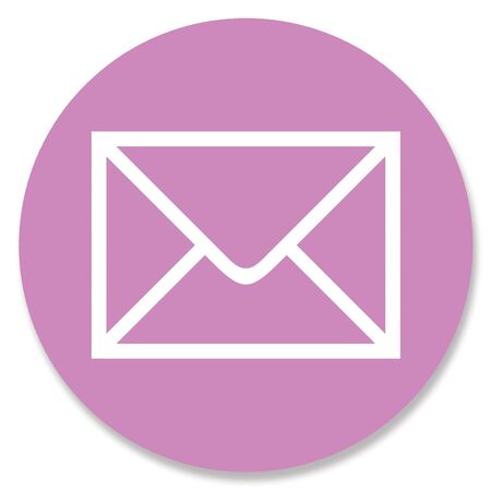 Purple email web button isolate don whiteの写真素材