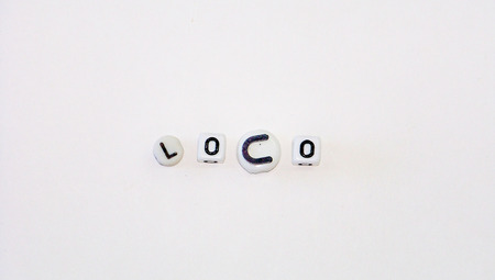 Crazy spanish male word lettersの写真素材