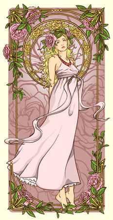 Art Nouveau backgroundのイラスト素材