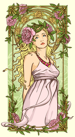 Art Nouveau backgroundのイラスト素材