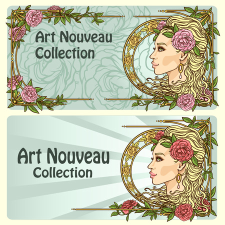 Art Nouveau backgroundのイラスト素材