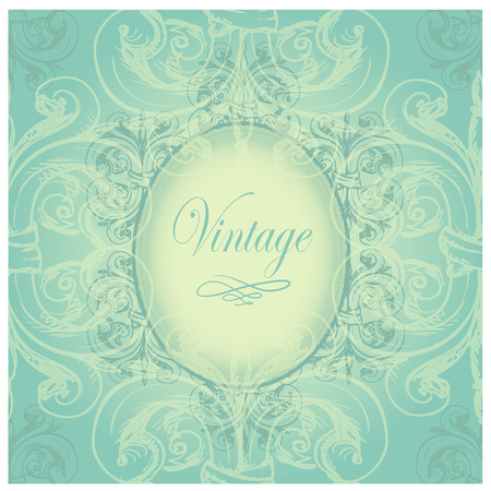 Vintage border with place for text on a seamless backgroundのイラスト素材