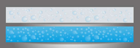 Background with soap bubbles. Set banners for the website. Cleaning service. Templates standard size. Vector illustration.のイラスト素材