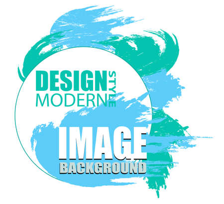 Colorful round abstract shape. Frame for text and labels in the style of Modern Art graphics for hipsters. Vector illustration.のイラスト素材