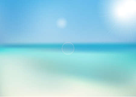 The background of the beach and sea blurred with the horizon. Vector illustration.のイラスト素材