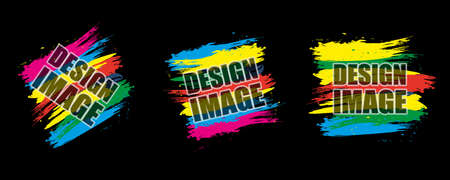 Set colorful modern frame. Dynamic design elements for a flyer, business cards, brochures, presentations, etc. Vector illustration.のイラスト素材