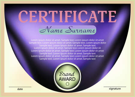 Template certificate. Modern design. Vector illustration.のイラスト素材