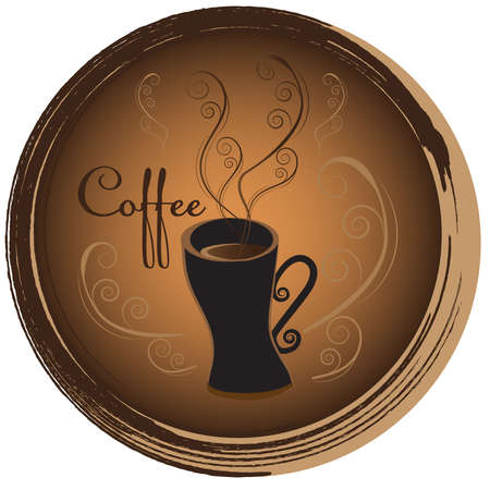 Stylish coffee cup sketched design vector icon for coffee shop or cafe. Menu for restaurant, cafe, bar, coffeehouse. Vector illustration.のイラスト素材