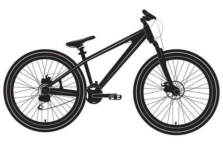 Bike Bicycle black and white. Vector illustration.のイラスト素材