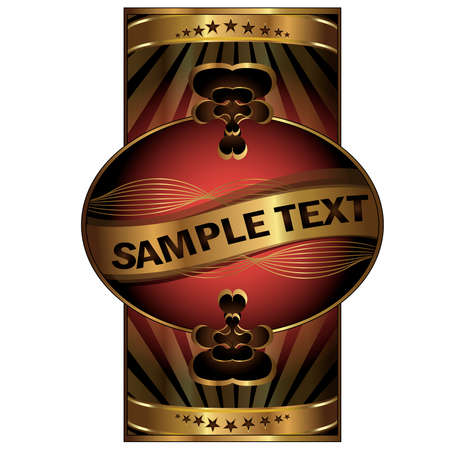 Label for design of bottles and boxes with drinks and products. Vector illustration.のイラスト素材