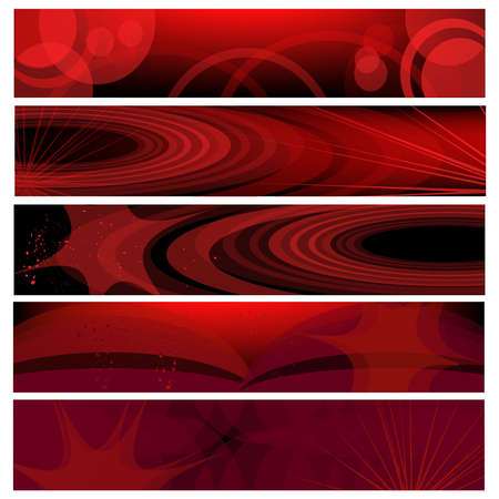 Website header or red banner set. Business design horizontal template. Vector illustration.のイラスト素材