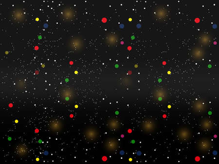 Black festive background. Bright design for Christmas, New year, birthday, anniversary and other holidays. Vector illustration.のイラスト素材