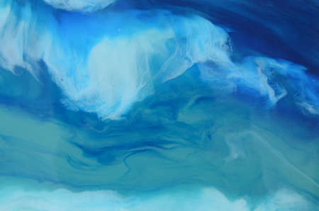 Epoxy resin art. Imitation of the sea. Sea foam. Modern trendy hobby. Macro photo. Modern hobby,...