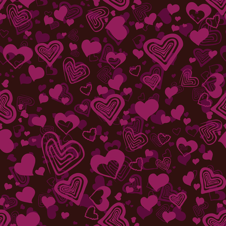 Seamless pattern with ormanent with hearts. Valentine seamless pattern.のイラスト素材