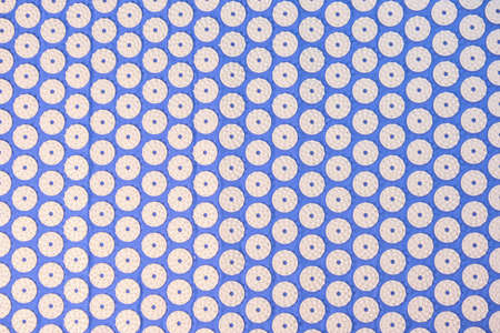 blue massage acupuncture mat with white massage tips, massage mat for relaxation and treatment of...