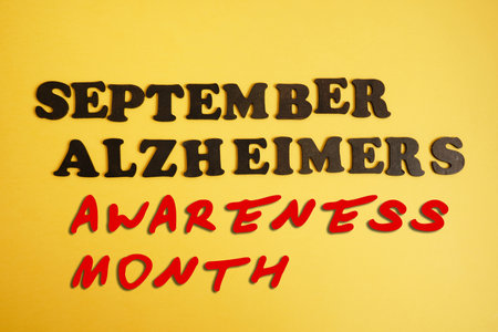 inscription month September alzheimer awarenessの写真素材