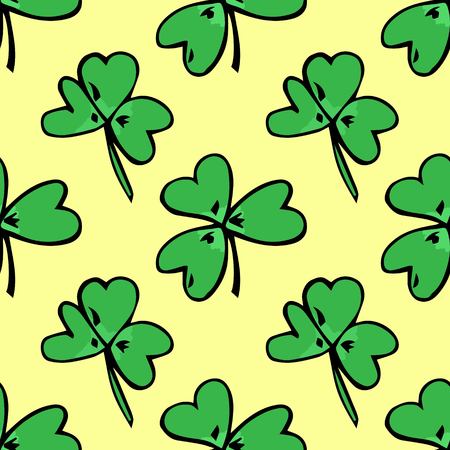 Summer background. Beautiful clover seamless pattern, great design for any purposes. Nature background. For banner, business card, poster or textileのイラスト素材
