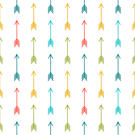 Seamless pattern with doodle vector arrows.のイラスト素材