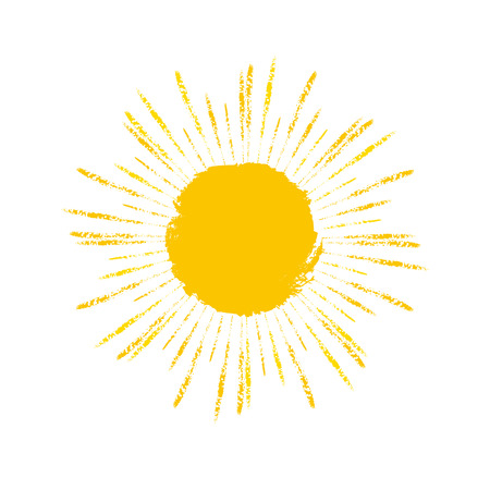 sun symbol icon. Grunge element.のイラスト素材