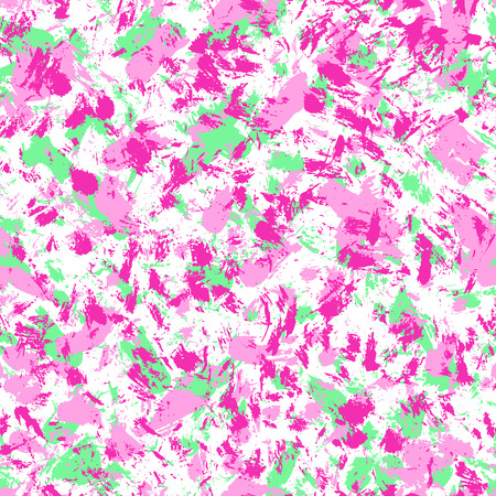 Vector grunge hand drawn seamless pattern. Pop art ink marble fabric texture. Green, pink fashion abstract background in 80s-90s color cartoon style.のイラスト素材