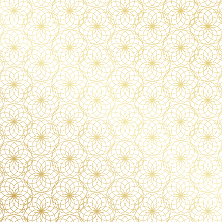 Ramadan Kareem gold greeting card, banner, seamless pattern. Vector arabic ornate geometric shining background in islamic styleのイラスト素材