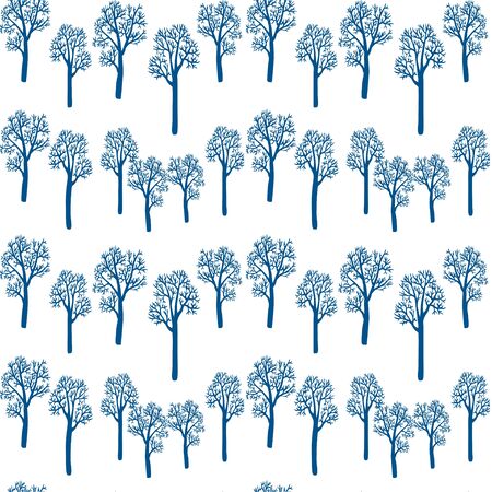Christmas trees seamless patternのイラスト素材