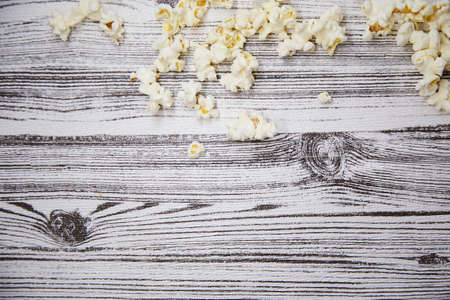 National Popcorn Day concept. Popcorn minimalist background. View from above. Vintage style.の写真素材