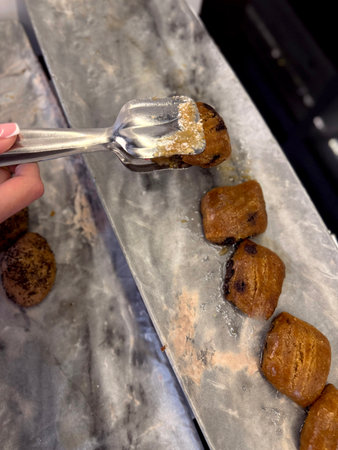 Assorted Turkish Honey Desserts at Resort Buffet. Variety of traditional Turkish honey desserts,...