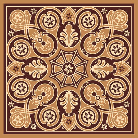 classic pattern. Beautiful flowers isolated textile. Vintage background realistic. Damascus flowers. Drawing engraving. Freehand Wallpaper baroque. victorian style Illustration.のイラスト素材