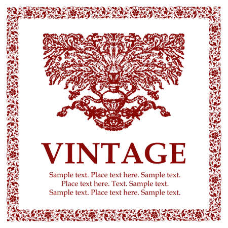 Wedding marriage invitation. Beautiful blooming flowers. Vintage greeting card. Frame. Drawing engraving. Freehand tree wildflowers. Floral. Wallpaper baroque. Vector thanks victorian Illustration.のイラスト素材