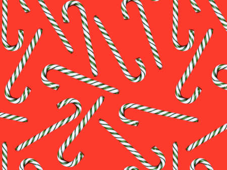 Seamless pattern, lollipops cane on a red background. graphic pattern. Happy New Year and Merry...