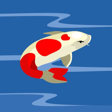 Koi Carp Fish Animal Vector Illustrationのイラスト素材
